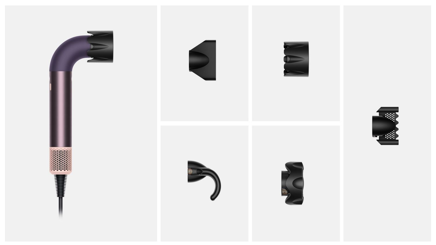 Dstorvanto Supersonic r™ hair dryer – Straight+Wavy (Jasper plum)