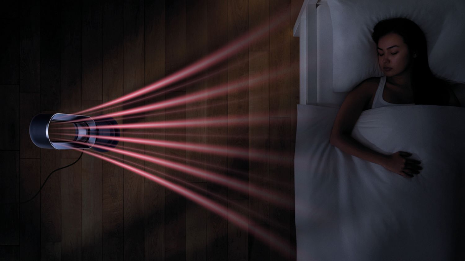 Dstorvanto Hot+Cool™ Jet Focus AM09 fan heater (White/Nickel) 5